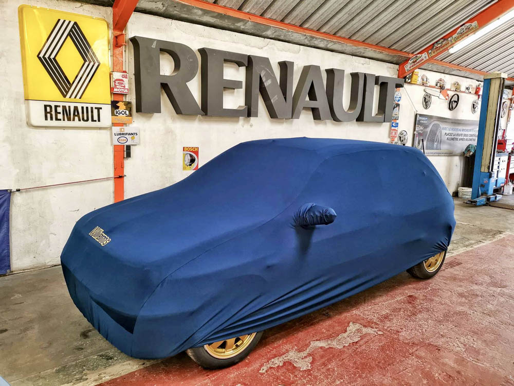 RENAULT CLIO BÂCHE DE PROTECTION INTÉRIEUR AVEC POCHES RÉTROVISEURS LE MANS  BLEU COUVERTURE DE VOITURE - Cdiscount Auto, bache renault clio 